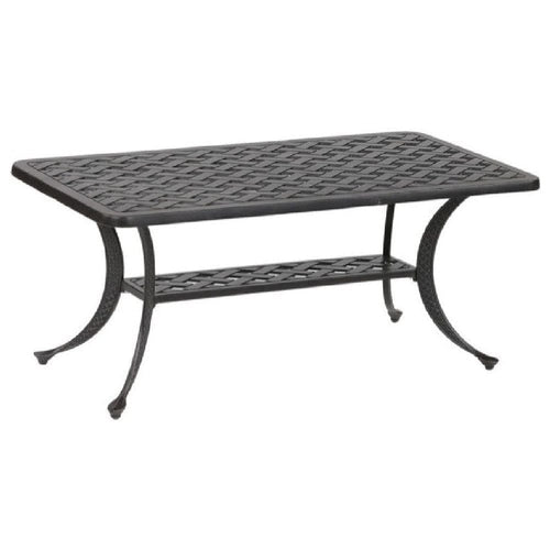 Outdoor Coffee Table | 42" | Cast Metal | Dark Bronze
