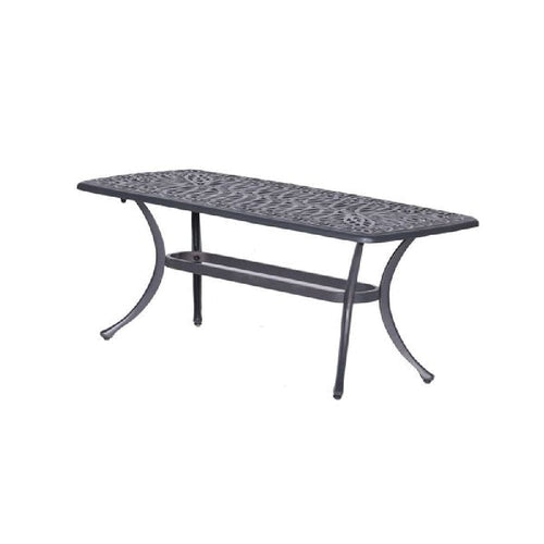 Arbor Outdoor Coffee Table | 42" Rectangular | Gunmetal Gray