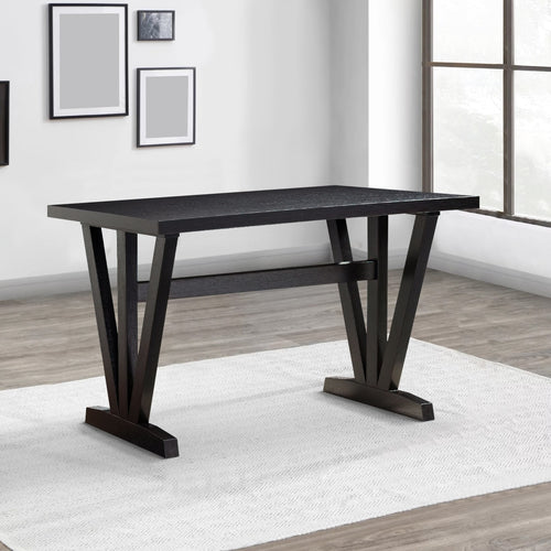 Ethan Dining Table | 47" | V Shaped Trestle Legs | Dark Brown