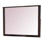 Fang 50 Inch Rectangular Dresser Mirror, Wood Frame, Dark Cherry Brown By Casagear Home