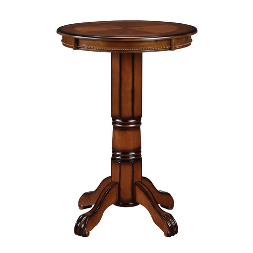 Ava Pub Bar Table | 42" Round | Sunburst | Pedestal | Brown