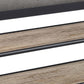 Vida 41 Inch Industrial Shoe Rack Bench Seat Wood Shelves Black Brown By Casagear Home BM274647