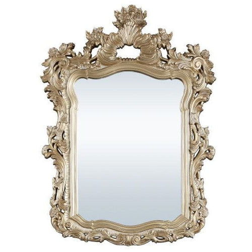Wall Mirror | 56" | Ornate Carving | Champagne Gold