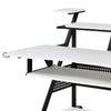 Gia 67 Inch Music Desk Workstation Speaker Shelf Keyboard Tray White By Casagear Home BM276207