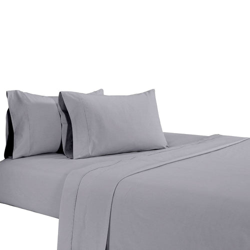 Matt Sheet Set | 4 Piece California King | Organic Cotton | Light Gray