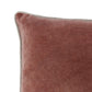 Hillary 20 Inch Velvet Welt Decorative Lumbar Throw Pillow Auburn Red By Casagear Home BM276938
