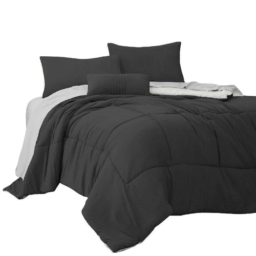 Alice Comforter Set | 8 Piece Full | Dark Gray | The Urban Port