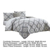 Owen 8 Piece King Bed Set Quatrefoil Print The Urban Port White Gray By Casagear Home BM277016