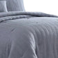 Alice 4 Piece Textured Microfiber Queen Comforter Set The Urban Port Gray By Casagear Home BM277116