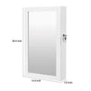 26 Inch Wall Mountable Jewelry Cabinet Mirror Panel White By Casagear Home BM277139