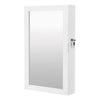26 Inch Wall Mountable Jewelry Cabinet, Mirror Panel, White By Casagear Home
