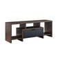 Elle 60 Inch TV Media Entertainment Console, 3 Compartments, Drawer, Walnut By Casagear Home