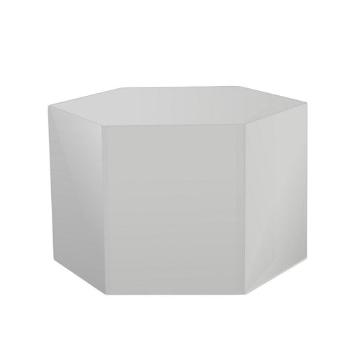 Cid Keli End Table | 15" | Modular | Glossy | Light Gray
