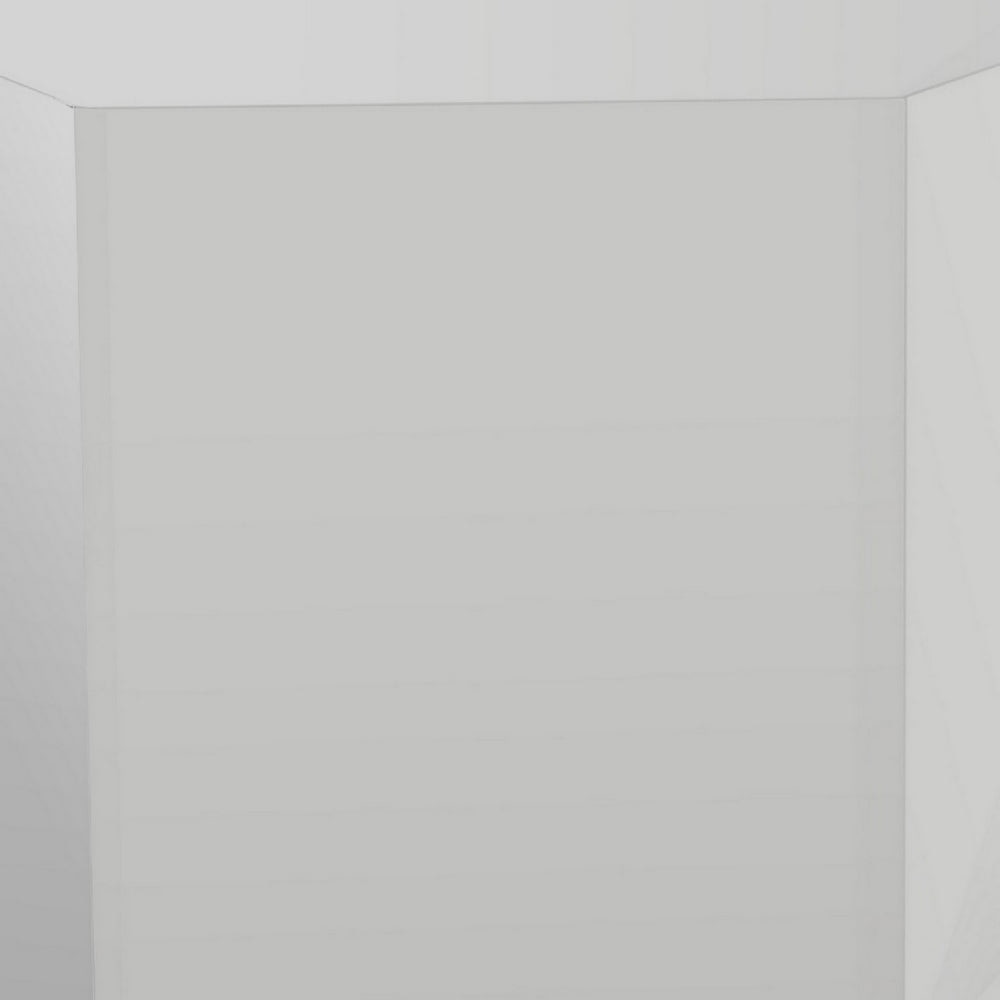Cid Keli 15 Inch Modular End Table Small Glossy Light Gray By Casagear Home BM279368