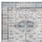 Nyx 10 x 8 Large Soft Fabric Floor Area Rug Vintage Blue Border Design By Casagear Home BM279707