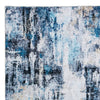 Rue 10 x 8 Large Soft Fabric Floor Area Rug Washable Abstract Blue and White Design By Casagear Home BM279709