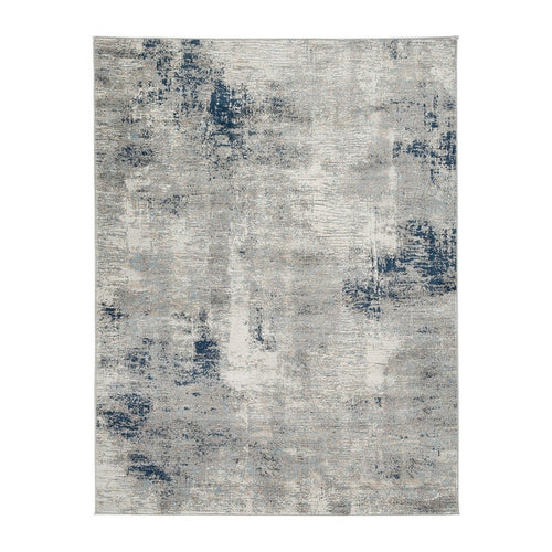 Vin Area Rug | 5 x 7 | Vintage Style | Washed Gray, Blue, Ivory