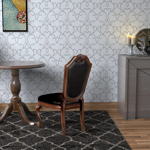 Loki Dining Chair | 28" | Nailhead Trim | Faux Leather | Set of 2