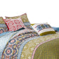 Kaw 5 Piece Soft Cotton King Quilt Set Mandala Multicolor By Casagear Home BM280443