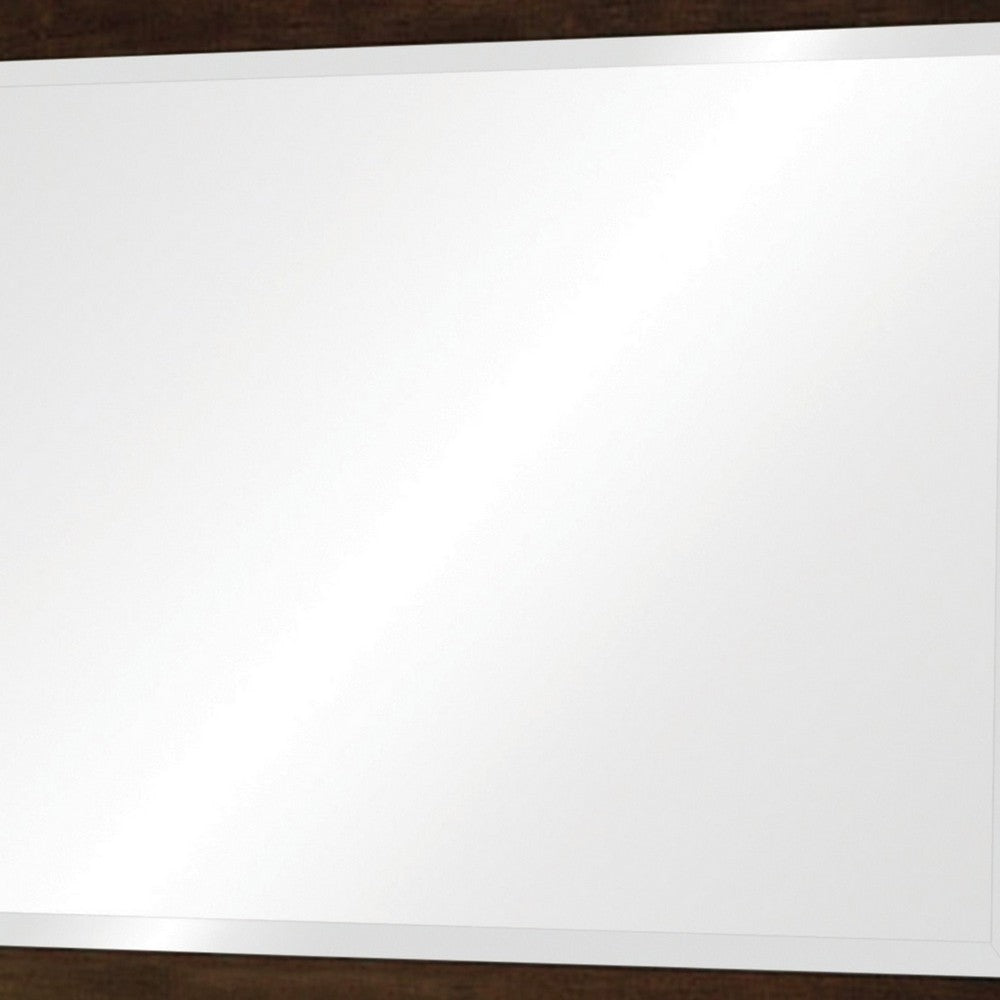 40 Inch Solid Wood Modern Mirror Portrait Framed Cappuccino Brown By Casagear Home BM280469
