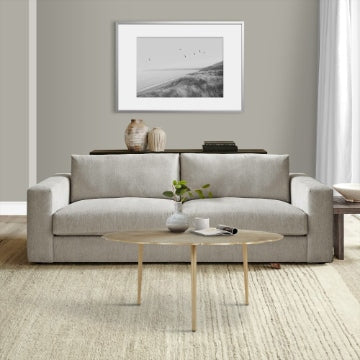 Tia 40 Inch Modern Coffee Table, Solid Aluminum Frame, Tapered Legs, Gold By Casagear Home
