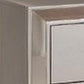 Eli 23 Inch Deluxe 2 Drawer Nightstand Mirrored Trim Wood Frame Silver By Casagear Home BM283195