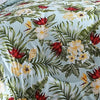 Elia 8 Piece Polyester King Comforter Set Tropical Design Green White By Casagear Home BM283885