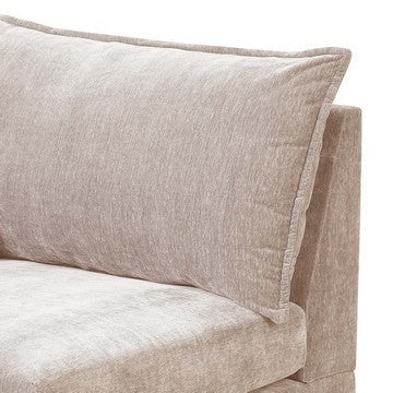 Rio 33 Inch Modular Single Arm Corner Chair 2 Lumbar Cushions Blush Pink By Casagear Home BM284322