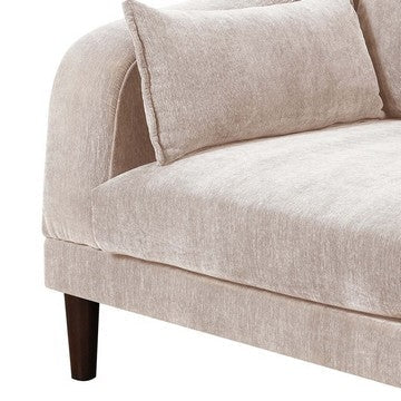 Rio 33 Inch Modular Single Arm Corner Chair 2 Lumbar Cushions Blush Pink By Casagear Home BM284322