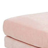 Rio 32 Inch Modular Ottoman Box Cushion Seat Wood Legs Blush Pink By Casagear Home BM284324