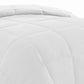 Beth Reversible Microfiber Twin Comforter Squared Stitching Pure White By Casagear Home BM284434