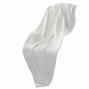 Nyx Queen Blanket | Cotton Thermal | Textured | White
