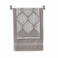 Eula Modern 6 Piece Cotton Towel Set Stylish Damask Pattern Light Gray By Casagear Home BM284472