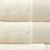 Indy Modern 6 Piece Cotton Towel Set Softly Textured Design Creamy White By Casagear Home BM284483
