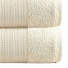 Indy Modern 6 Piece Cotton Towel Set Softly Textured Design Creamy White By Casagear Home BM284483