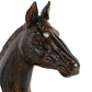 Ari Set of 2 Bookends Elegant Realistic Horse Bust FIgurines Dark Brown By Casagear Home BM284985