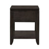 Joni 25 Inch Side End Table 1 Drawer and Shelf Espresso Brown Acacia Wood By Casagear Home BM285372