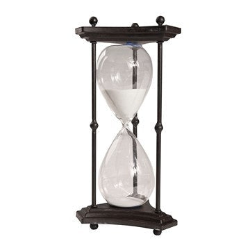 Hourglass Decor | 17" | Black Metal Frame | Stylish