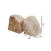 4 Inch Quartz Geode Bookend Naturally Textured Shape Brown and Beige By Casagear Home BM285586