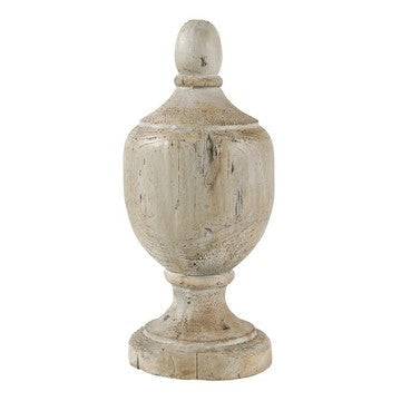 Accent Decor | 18" | Turned Finial | Whitewashed
