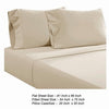 Ivy 4 Piece Full Size Cotton Ultra Soft Bed Sheet Set Prewashed Cream By Casagear Home BM285632