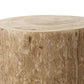 18 Inch Modern Side End Table Tree Log Design Paulownia Wood Natural By Casagear Home BM285678