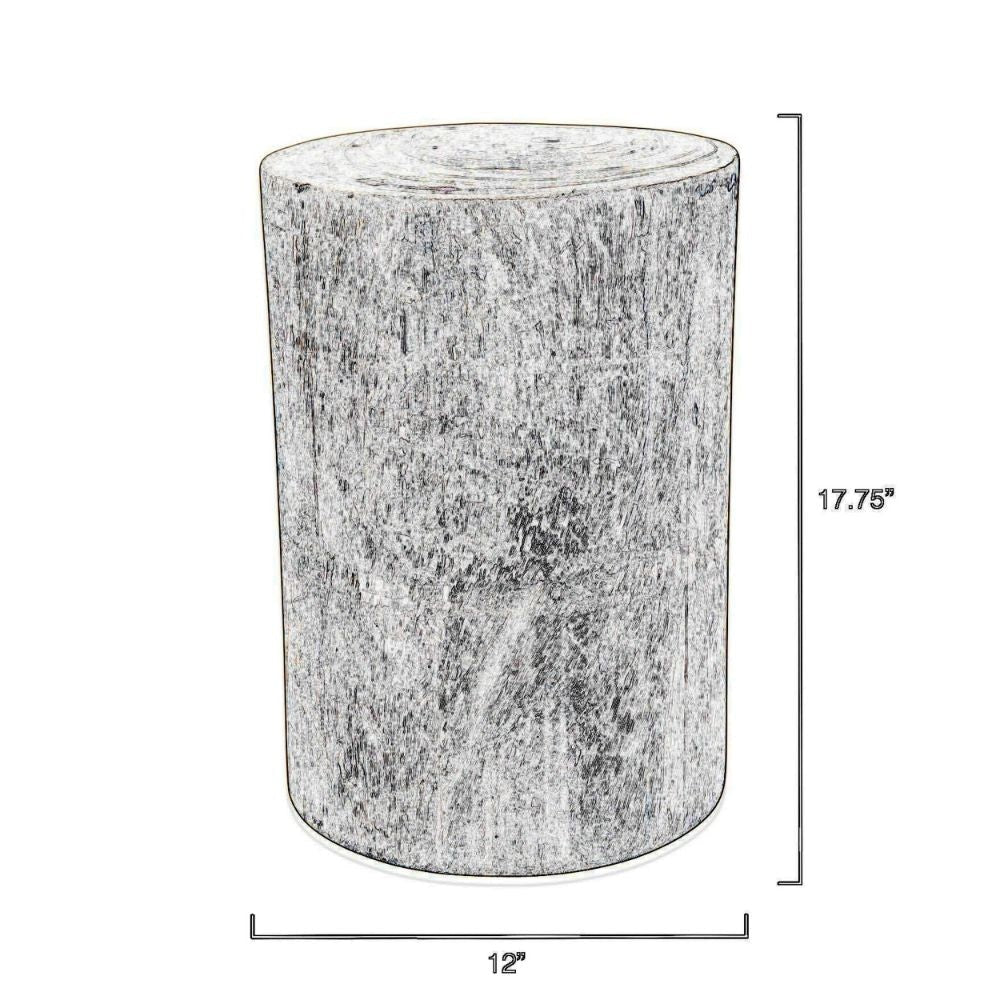 18 Inch Modern Side End Table Tree Log Design Paulownia Wood Natural By Casagear Home BM285678
