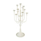 30 Inch Classic 11 Light Candelabra Curved Arms White Iron Frame By Casagear Home BM285915