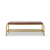Kipp 55 Inch Shoe Rack Bench, Gold Metal Frame Shelf, Pink Velvet Seat By Casagear Home