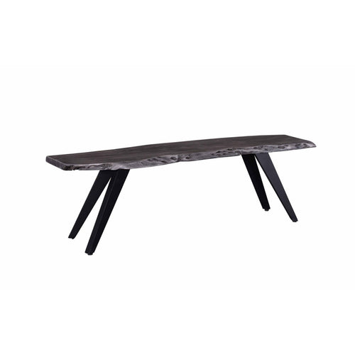 Salz Dining Bench | 60" | Modern | Live Edge Acacia | Gray Black