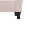 Cesar 55 Inch Ottoman Bench with Storage Padded Curved Arms Pink Velvet By Casagear Home BM286563