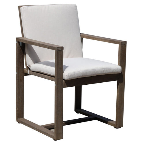 Neji Dining Chair | 24" | Eucalyptus Wood | Thick Cushion