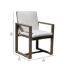 Neji 24 Inch Dining Chair Burnt Brown Eucalyptus Wood Frame Thick Cushion By Casagear Home BM287837