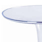 20 Inch Modern Side Accent Table Clear Round Tabletop and Tapered Base By Casagear Home BM288113
